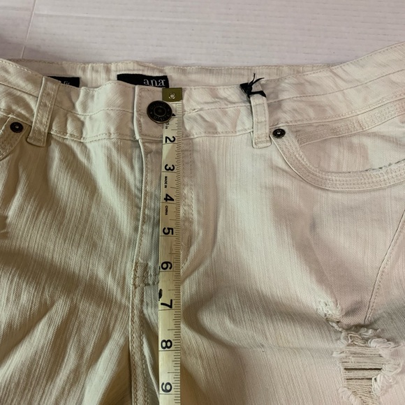 Ana Modern Fit Skinny Leg Distressed Beige Jeans 16 - Picture 8 of 11